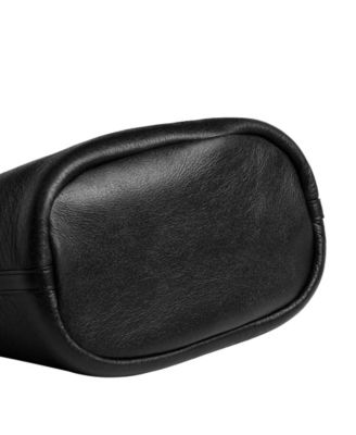 Bleecker Medium Shearling Trim Bucket Bag