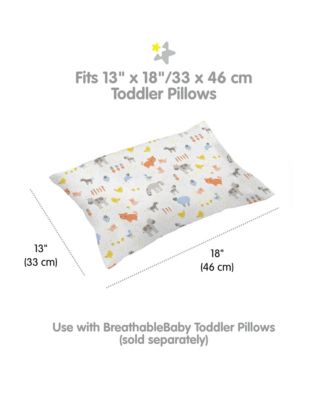 Toddler Cotton Percale Pillowcase, For 13" x 18"/33 x 46 cm Pillow (2-Pack)