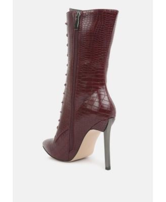 knocturn croc textured over the  boots