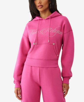 Women's Cropped Crystal Relaxed Sweatshirt