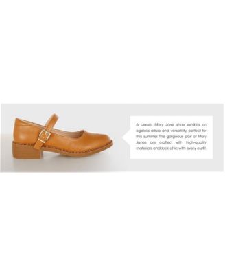 Womens Ejeta Faux Leather Mary Jane Shoes