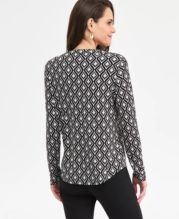 Women's Printed Zip Pocket Top - thumbnail 6