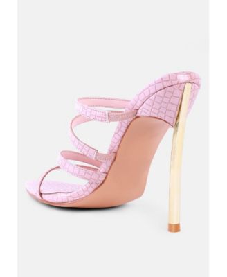 New Affair Croc Strappy High Heel Sandals Women