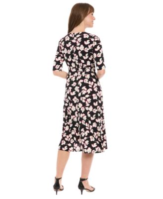 Women's Inset Waist Midi Dress