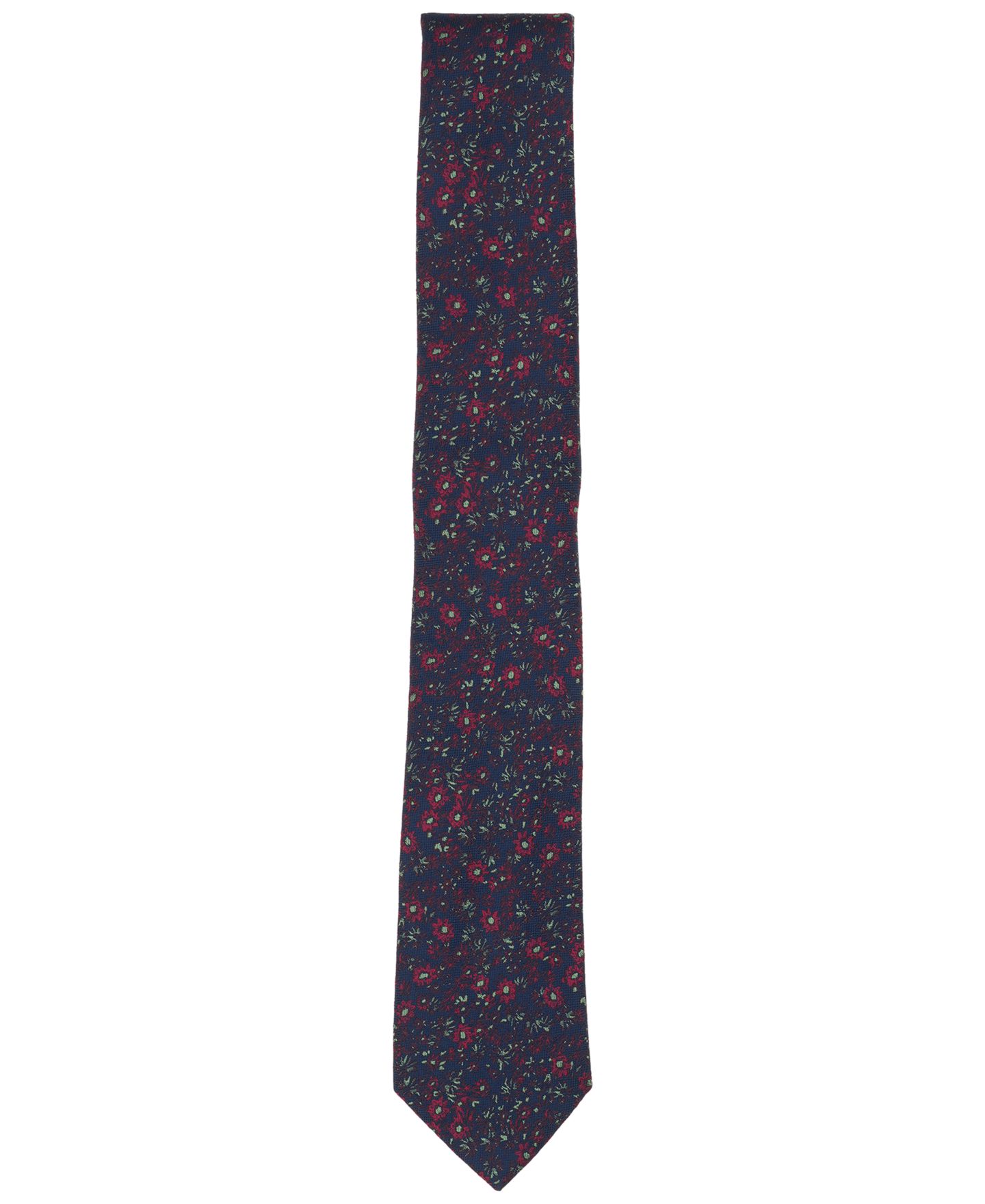 Мужские галстуки Bar III Rogue Floral Pattern Tie, цвет: Бордовый / Тёмно-синий — фото 2