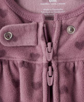 Baby Girls' Heart Print Long-Sleeve Sleep and Play Pajama