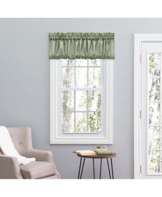 Ellis Stacey 1.5" Rod Pocket High Quality Fabric Solid Color Window Balloon Valance 60"x15" Sage