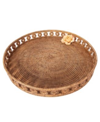 Artifacts Trading Company Rattan Round Tray – Inna Design Serveware