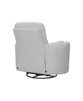 Angora Linen Manual Swivel Recliner Two Pack