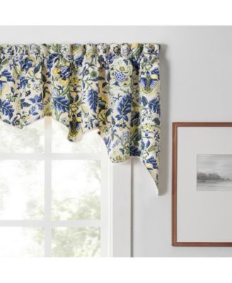 Regency Swag Shaped 3" Rod Pocket Valances for Windows 100" x 30" Blue