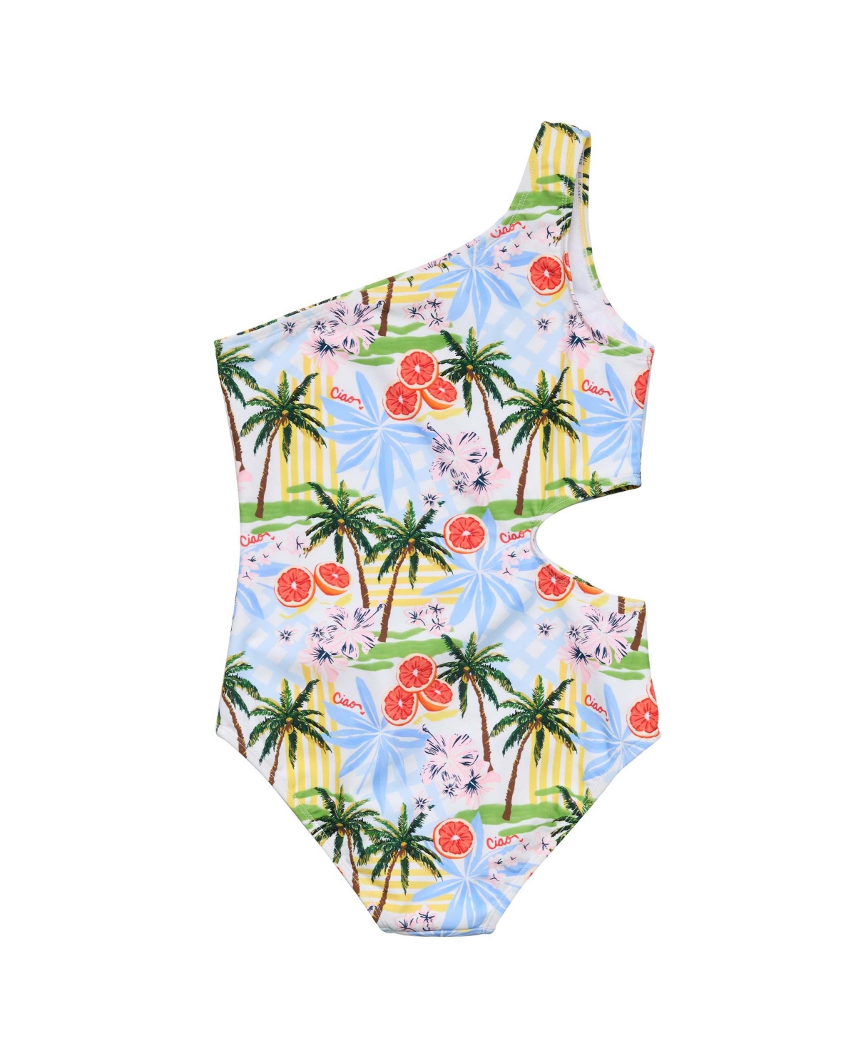 Snapper Rock Big Girls Ciao Paradiso One Shoulder Swimsuit