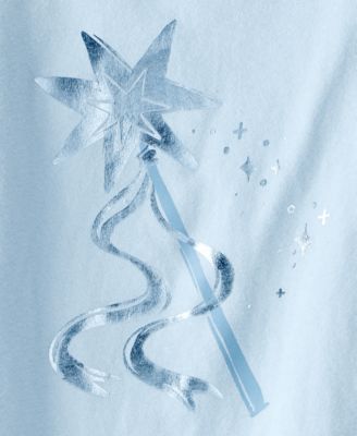 Girls' Toddler 2T-5T Long-Sleeve Metallic Graphic T-Shirt