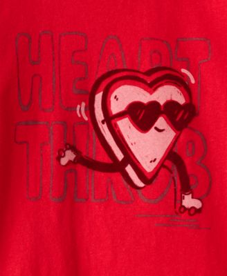 Boys' Toddler 2T-5T Valentine's Day Heart Throb Long-Sleeve Graphic T-Shirt