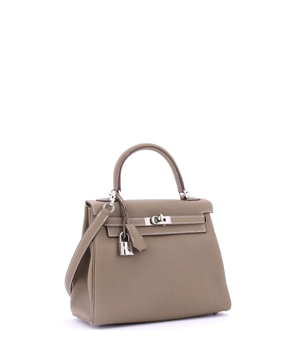 Pre-Owned Hermes Kelly 25 Handbag Togo with Palladium Hardware