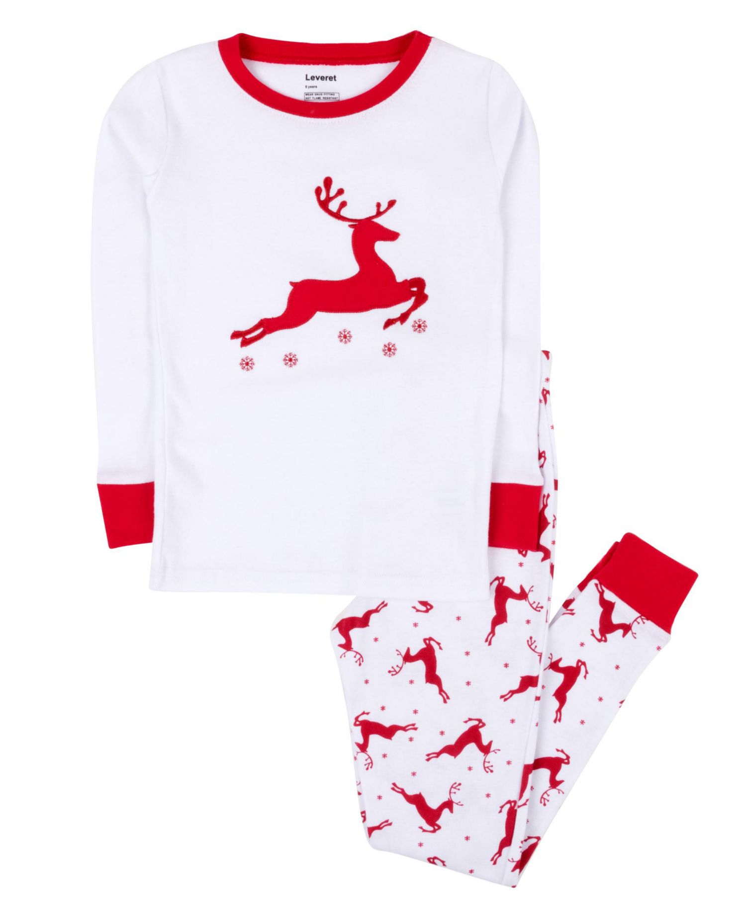 Kids Two Piece Cotton Holiday Pajamas