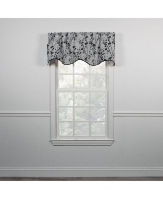 Meadow High Quality Room Darkening Solid Natural Color Lined Scallop Window Valance - 50 x15" Chrome