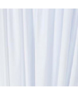 2-Piece Ruffled Priscilla Window Curtain Panel Pair with ties - 80x84" White