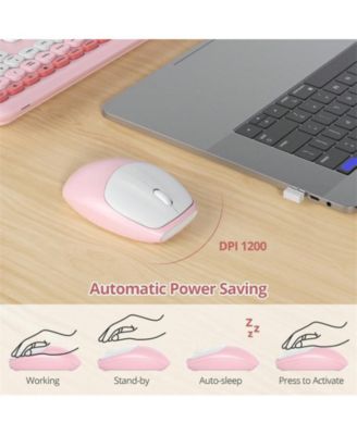 Slim Low-Noise Wireless Keyboard and Mouse Combo for Windows PC and Laptop