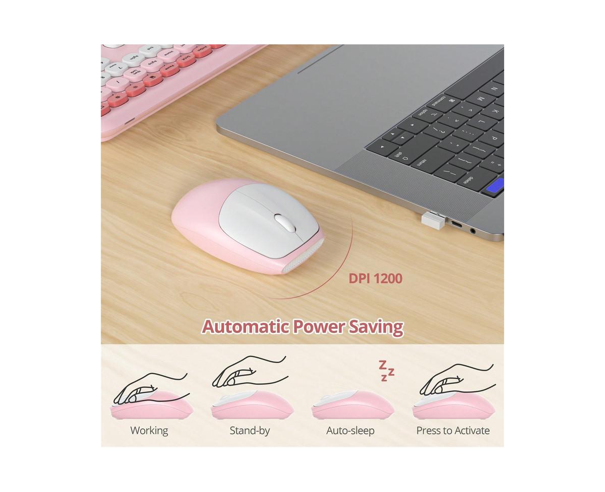 Risokeys Slim Low-Noise Wireless Keyboard and Mouse Combo for Windows Pc and Laptop