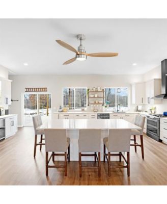 52 Inch 3 Blade Ceiling Fan with Light Source and Remote Control