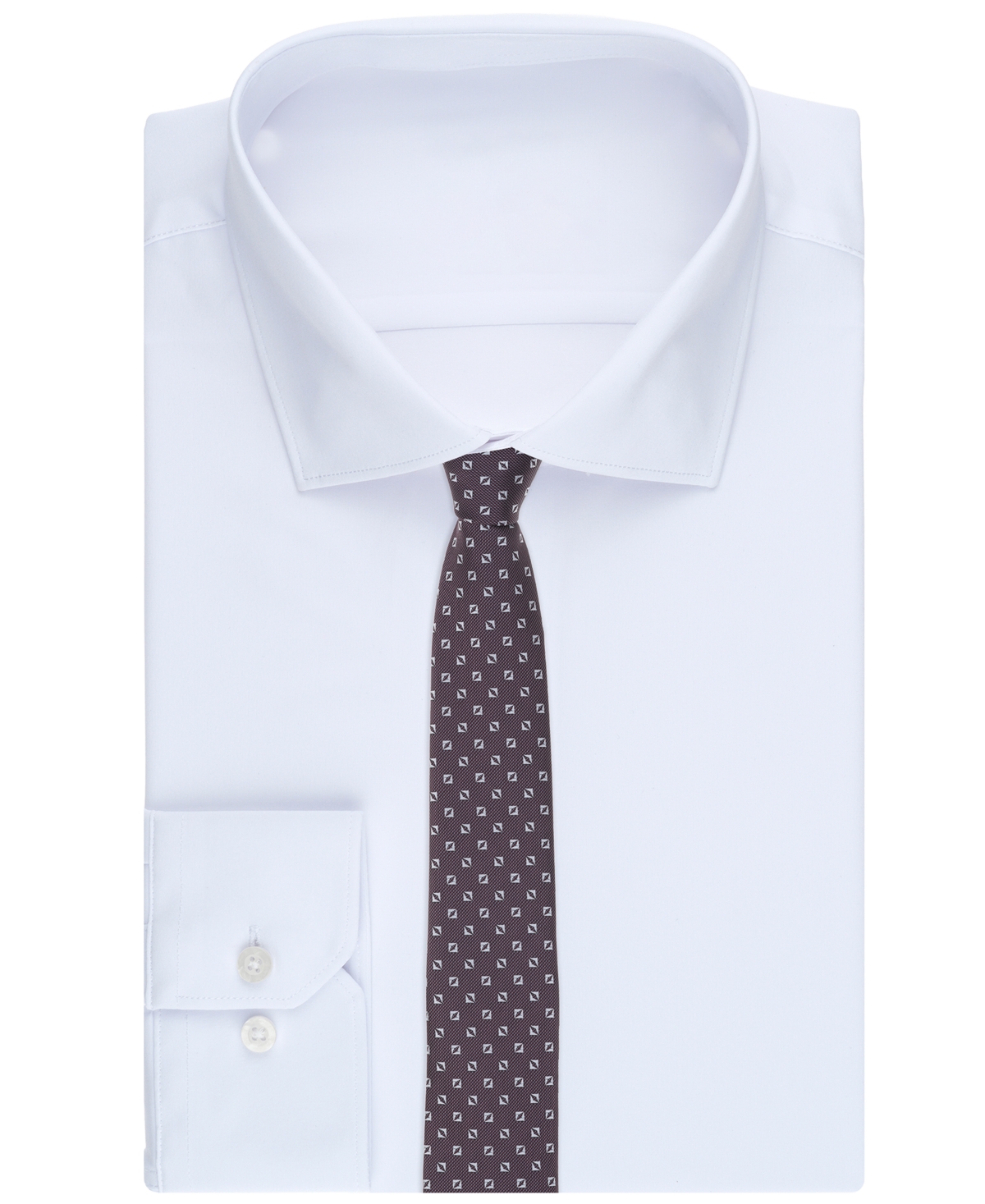 Alfani Men's Lovato Neat Tie, Macy's Exclusive In Burgundy