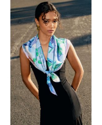 Double Sided Silk Scarf Jungle Party