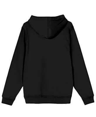 Boys Kanji Emblem Long Sleeve Youth Black Hooded Sweatshirt-XL