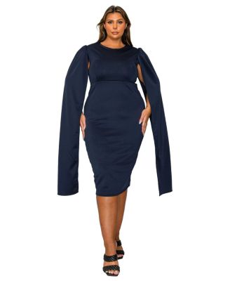 Plus Size Naomi Cape Dress