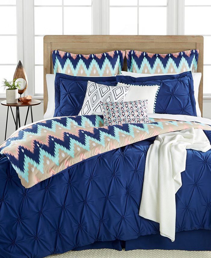 Pc Reversible Queen Comforter Set, Queen Aztec Bedding
