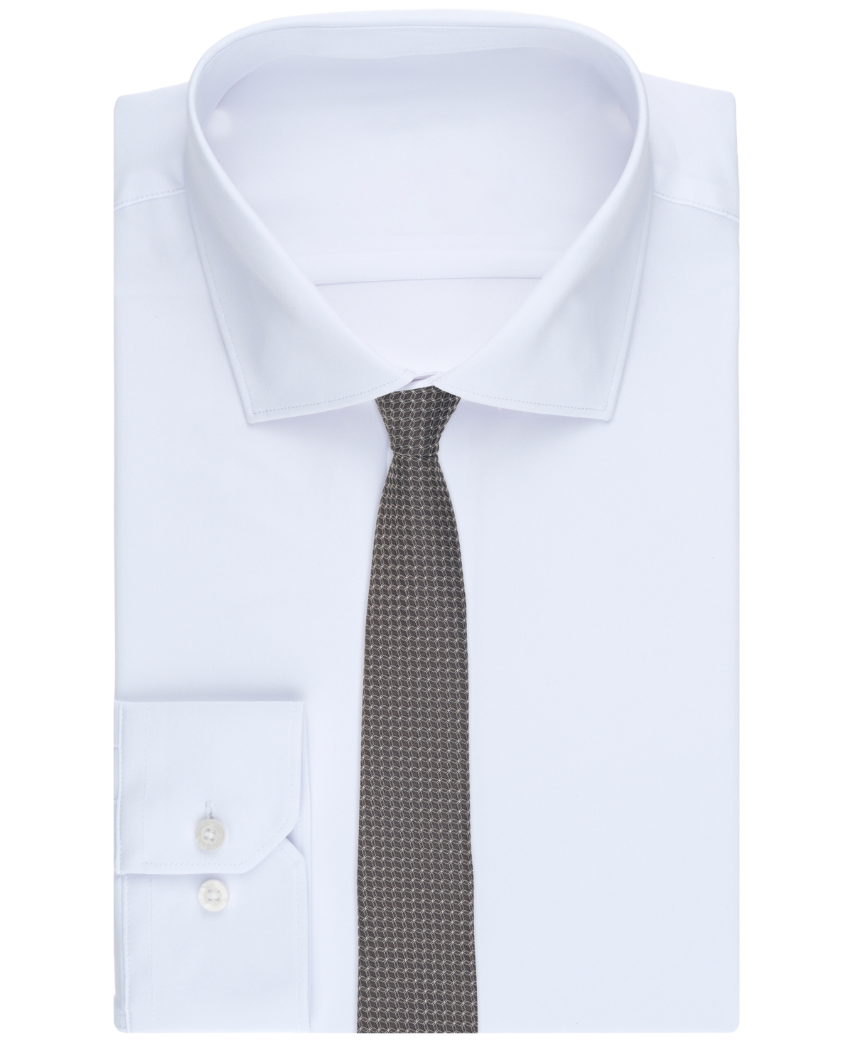 Alfani Men's Moores Geo-pattern Tie, Created For Macy's In Black