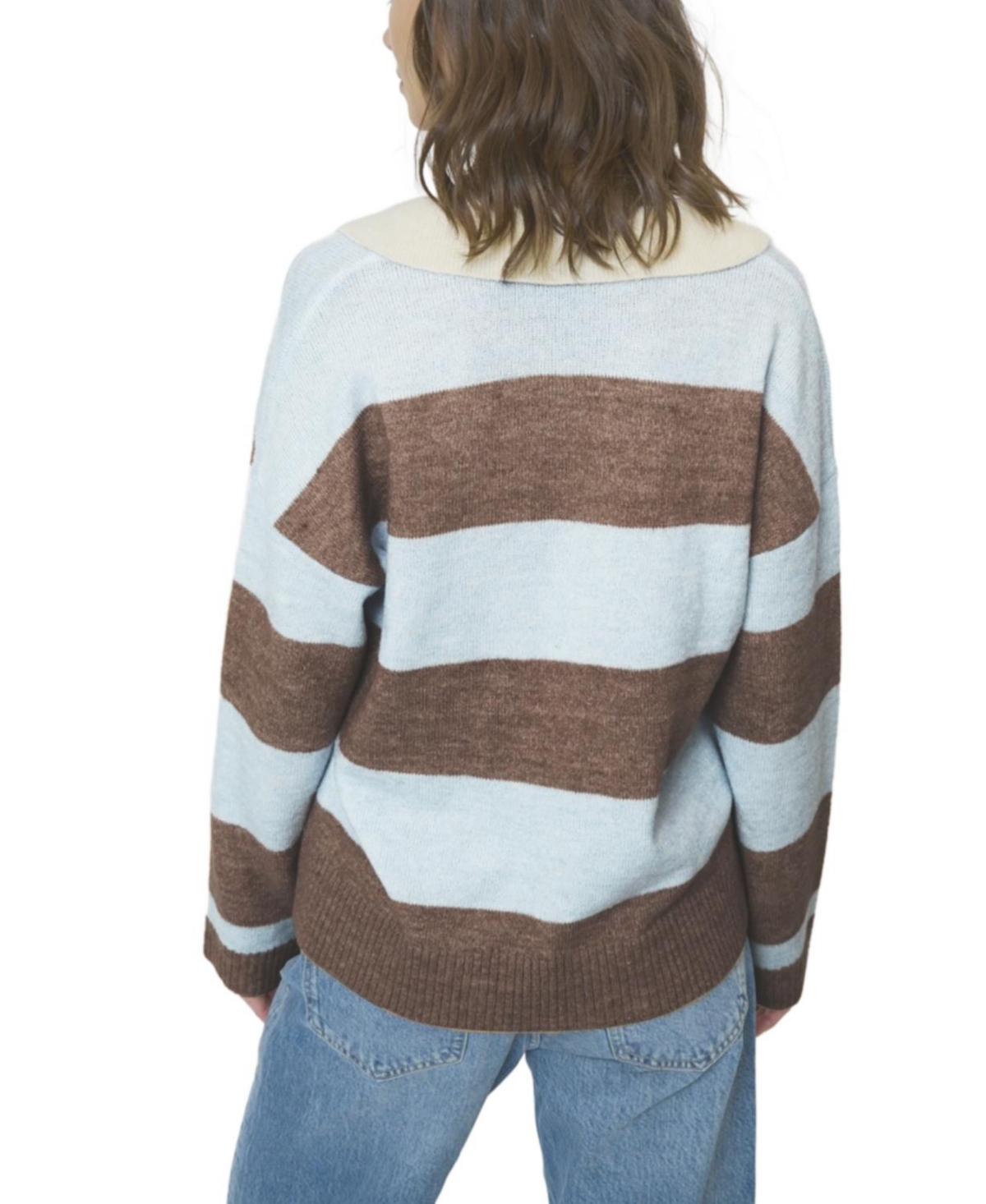 Central Park West Women's Marley Striped Rugby Sweater