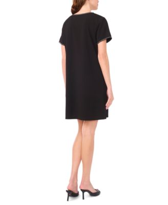 Women's Short Sleeve Stud Detail Dress