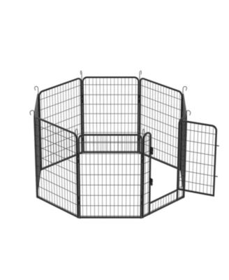 39.37 in. H Dog Fence Pet Exercise Pen for Outdoor Indoor and 8 Panels Heavy Duty Metal Playpen with door