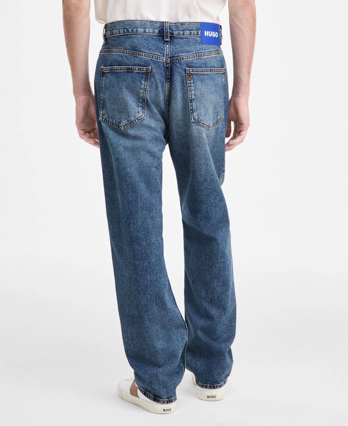 Hugo Boss Men's Nate Distressed Regular-Fit Jeans