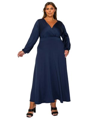 plus size blue wedding guest dresses Light Blue V Neck Simple Elegant Red Ball Gown Prom Dress main image 1