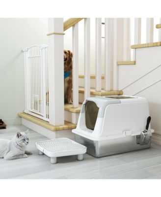 Stainless Steel Litter Box with Lid, Extra Large Cat Litter Box