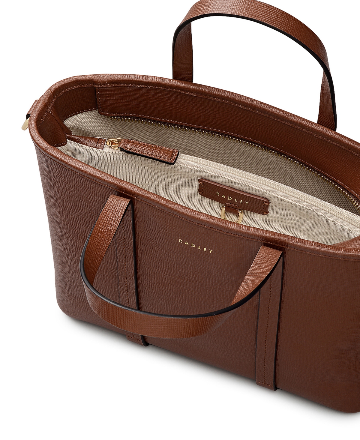 Radley London Templeton Place Saffiano Medium Zip Top Grab Satchel Bag