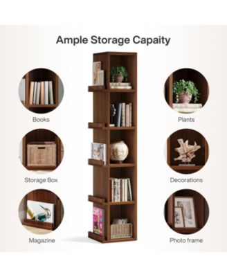 70.9-Inch Tall Narrow Kitchen Pantry, 5-Tier Slim Storage Cabinet with Side Organizers