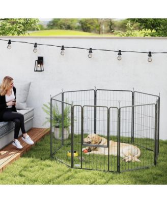 39 Inch 8 Panel Heavy Duty Dog Playpen with Door,