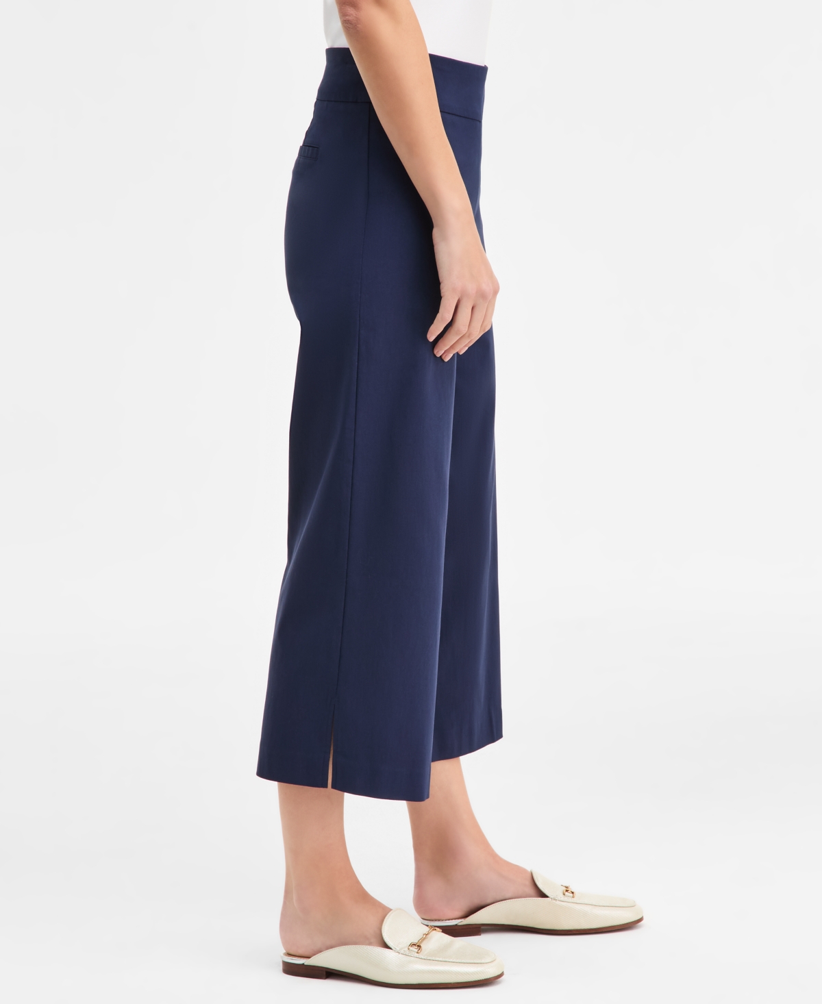 Jm Collection Women's Pull-On Cropped Wide-Leg Pants, Exclusively at Macy's