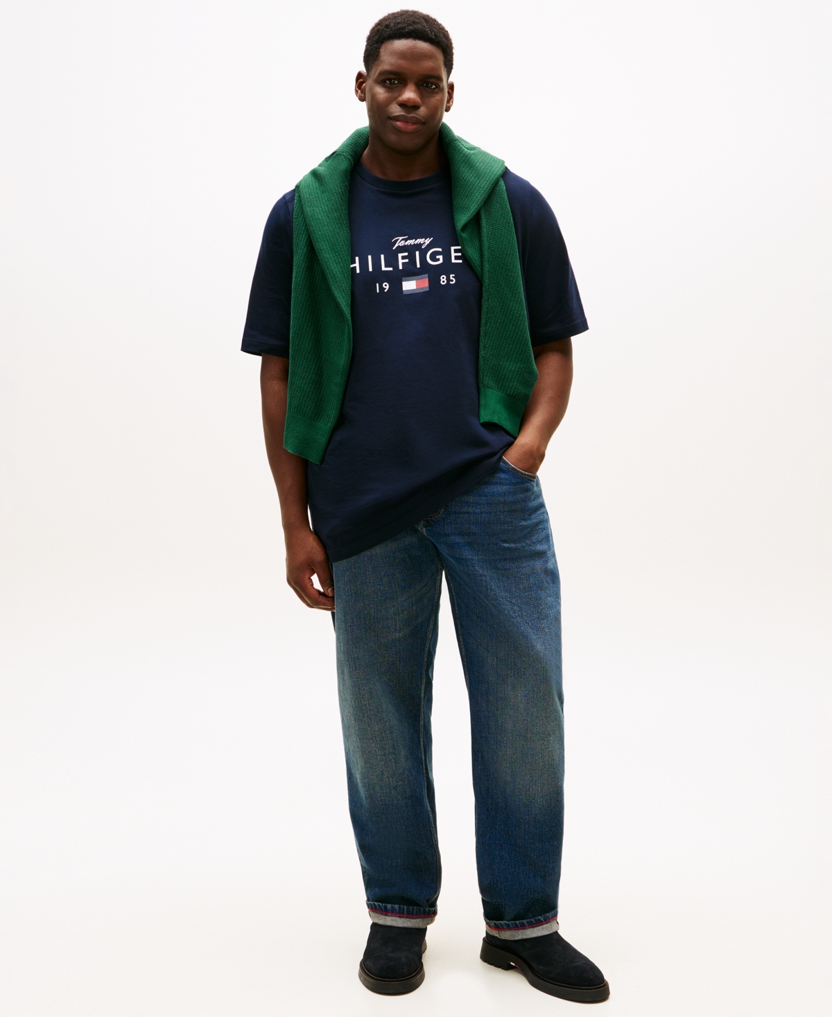 Tommy Hilfiger Men's Big & Tall Classic-fit T-shirt In Blue