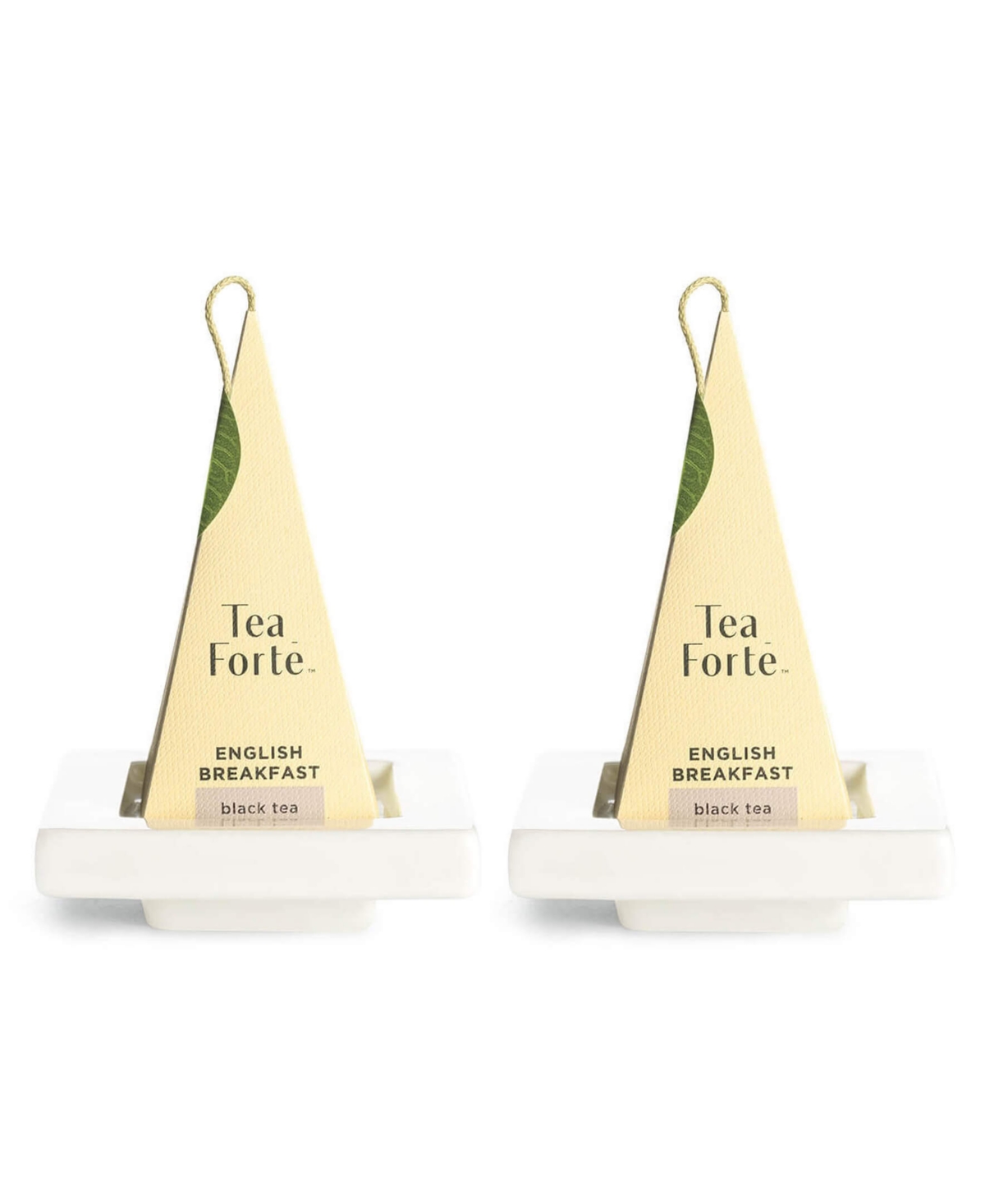 Tea Forte Holiday Winter Chalet Bundle With 20-pyramid Infusers, Cafe Cup And Tea Trays In White