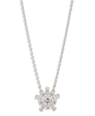 Marchesa - Cubic Zirconia Silver-Tone Star Pendant Necklace