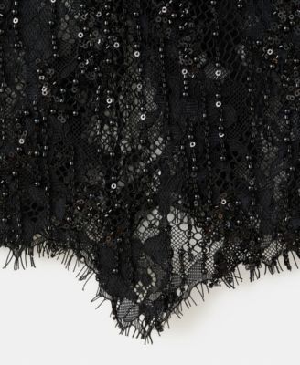 Women's Beaded Lace Skirt