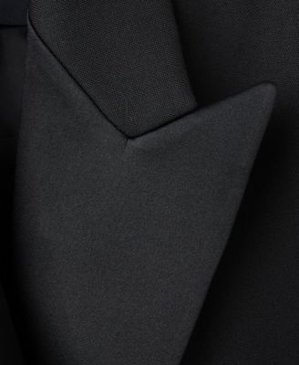 Women's Lapel Detail Wool Blend Suit Blazer