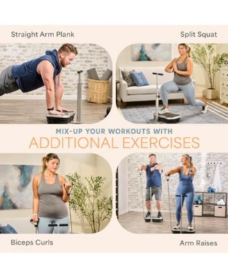 TrimLite Vibration Plate Exercise Machine with Handlebars – Whole Body Vibration Platform for Lymphatic Drainage, Weight Loss & Home Fitness