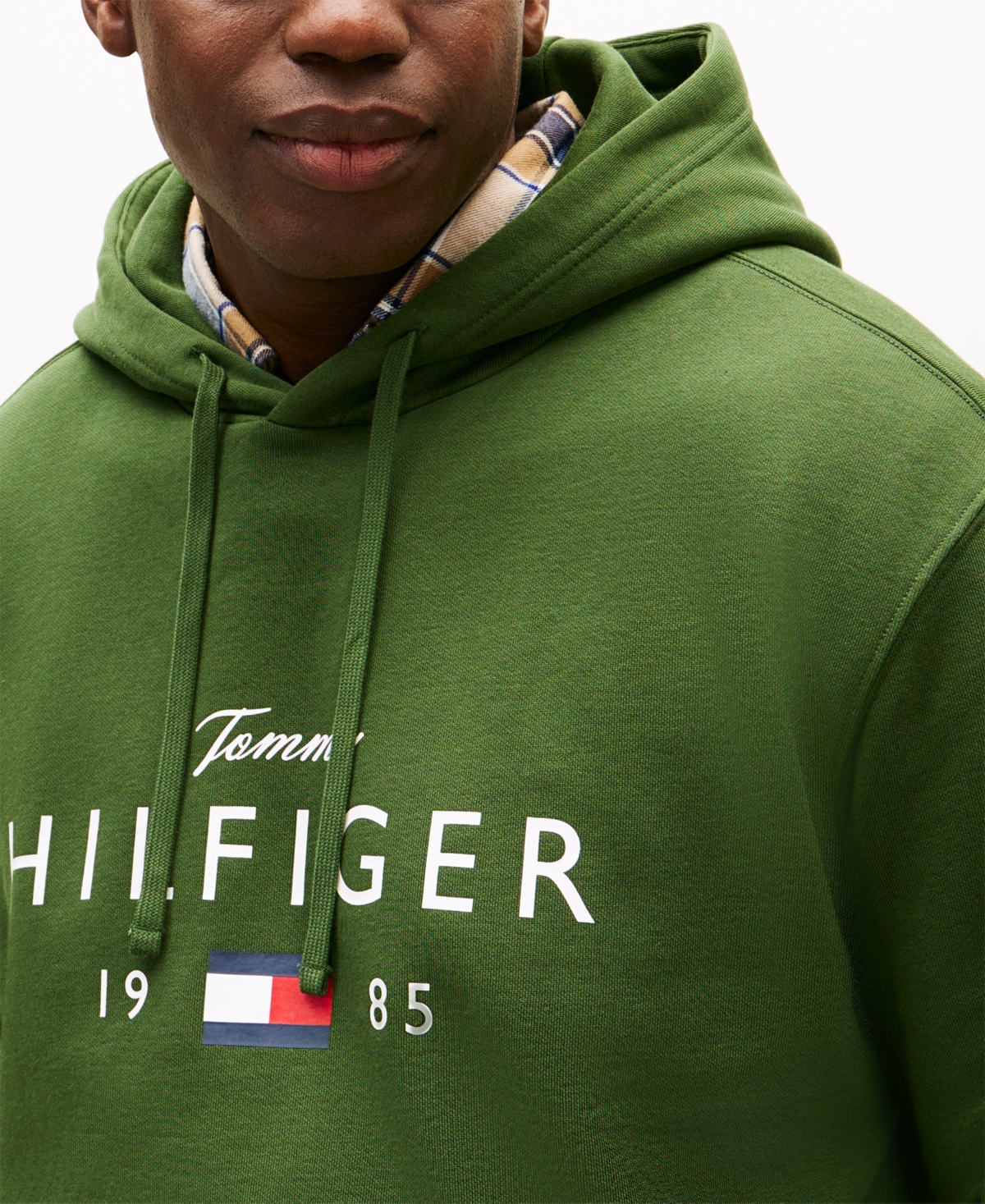 Tommy Hilfiger Men's Big & Tall Regular-fit Hooded Sweatshirt In Green