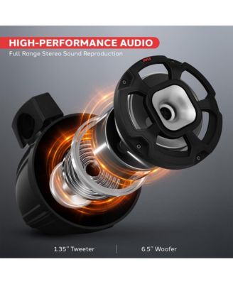 6.5'' Water-Resistant Rated Marine / Off-Road Speakers, UTV PowerSport System (1300 Watt) Pair