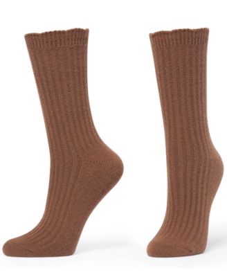Women's 2-Pack Lattice Crew Socks