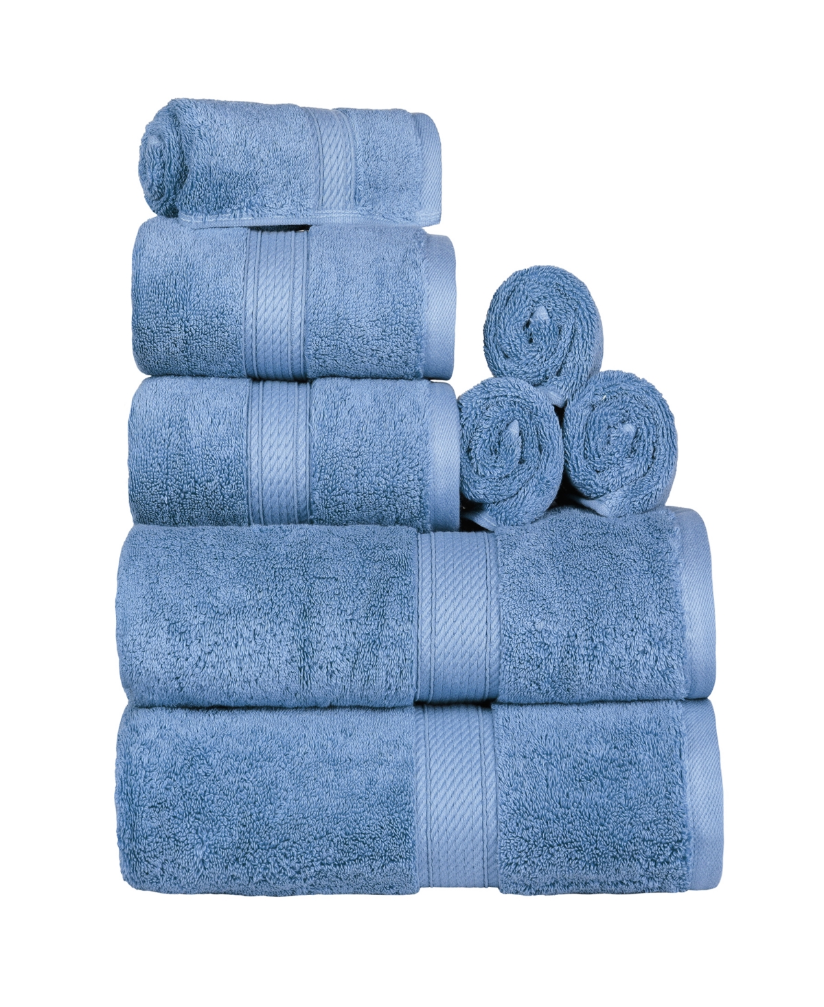 Superior Egyptian Cotton 8-pc. Towel Set In Blue